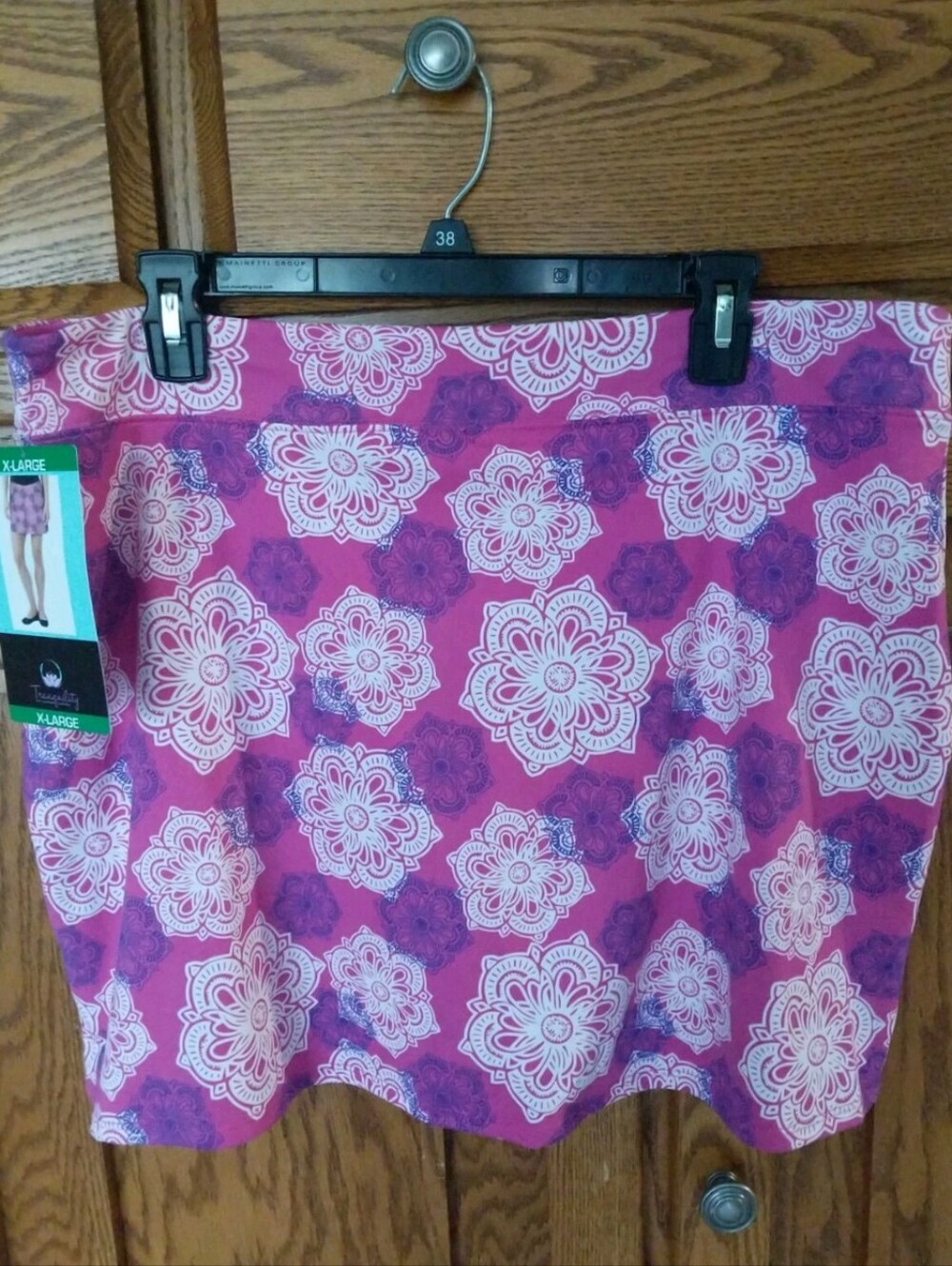 Women's NWT  Tranquility Hawaiin Dreams Purple Floral Skort Sz. XL Mm